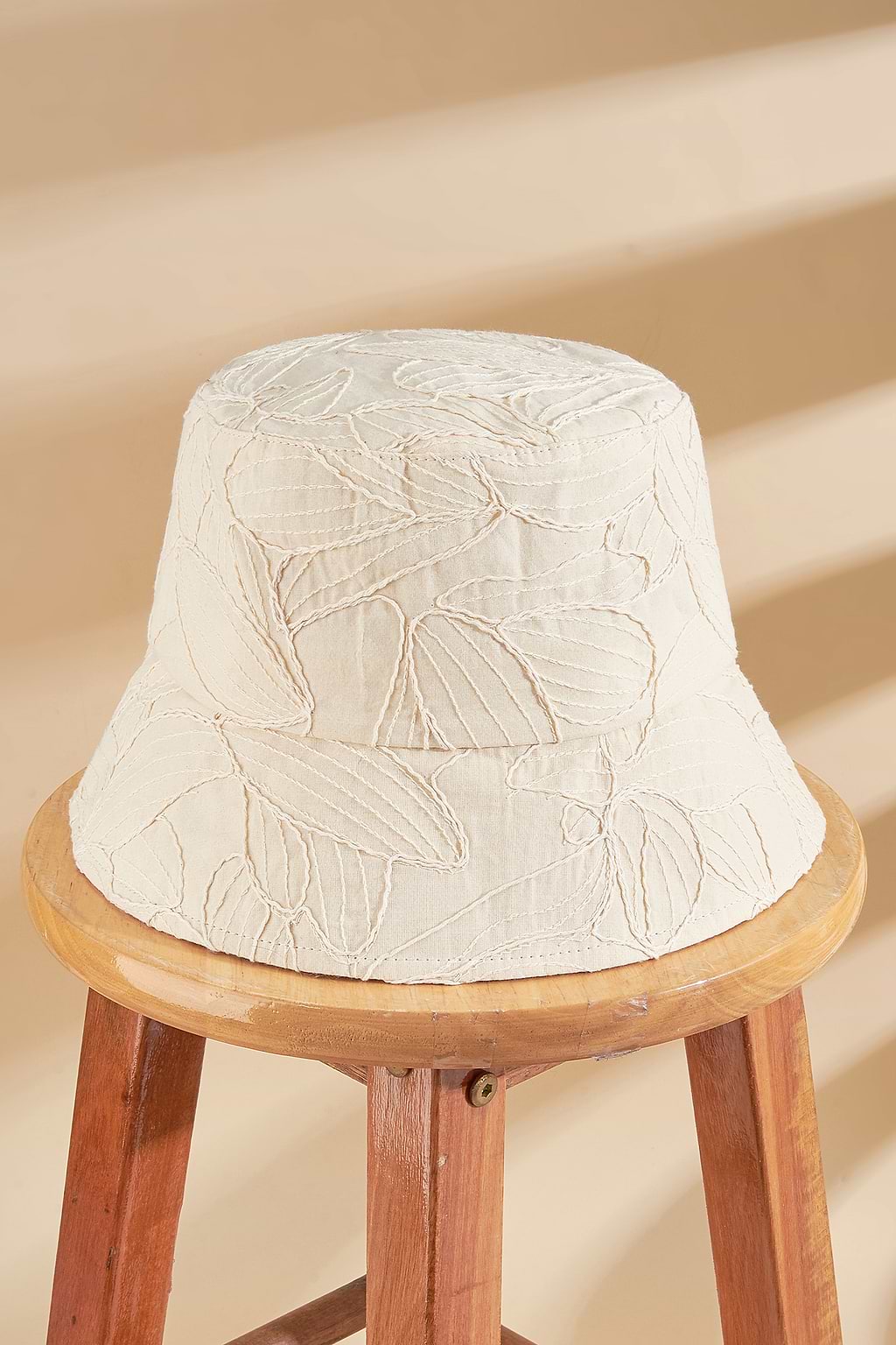 Tropical Stroll Beige Bucket Hat