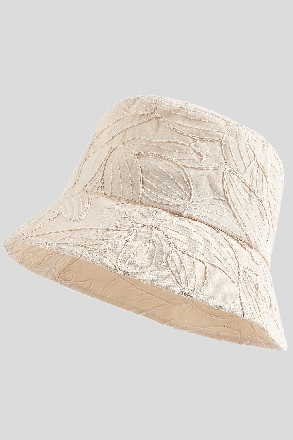 Tropical Stroll Beige Bucket Hat