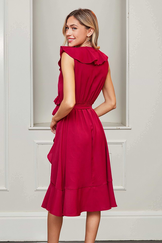 knee length dresses for ladies Summer Away Charlotte Dress in Sky