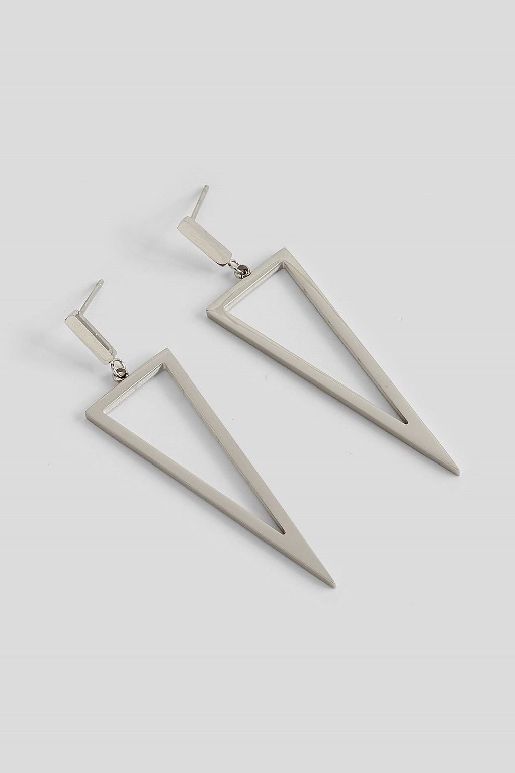 Bold Edge Silver-Tone Earrings