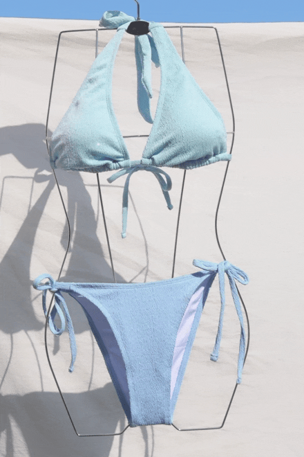 Seafoam Twinkle Blue Bikini Set