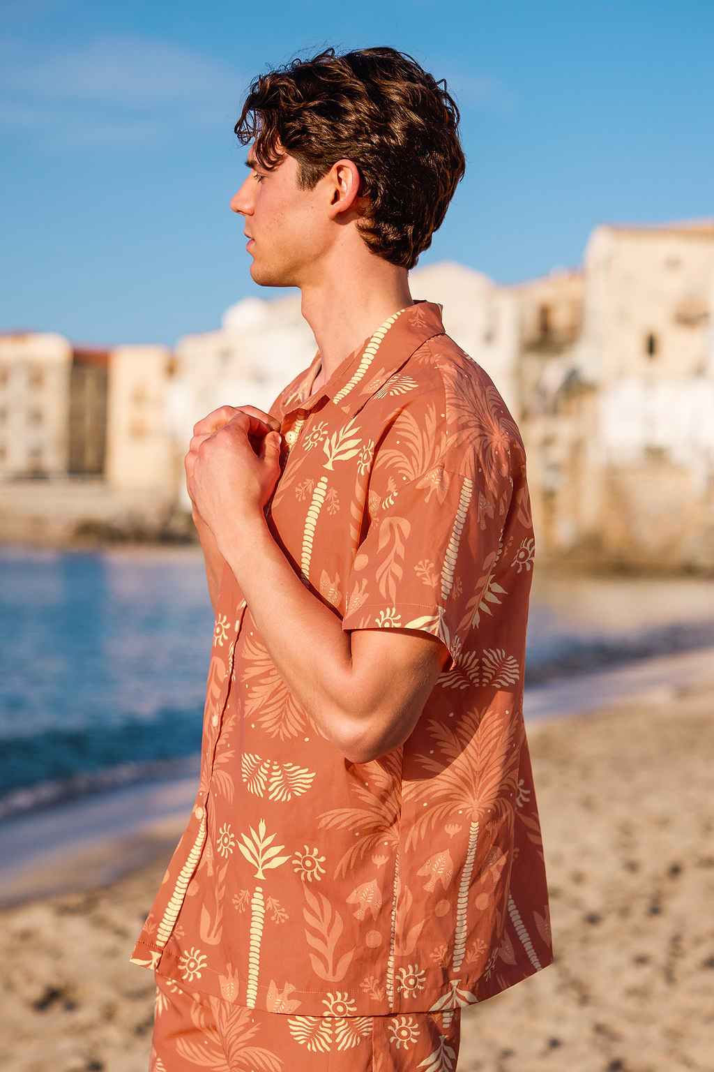 Camicia tropicale Terracotta Vibes