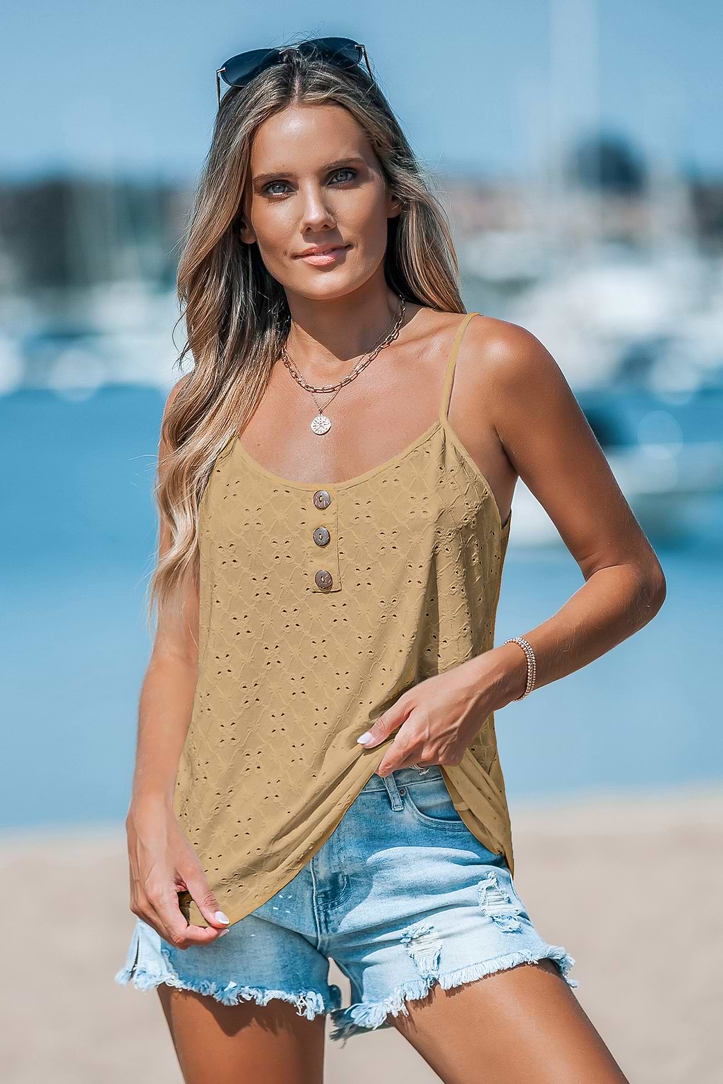 Delicate Lace Beige Cover-Up Top
