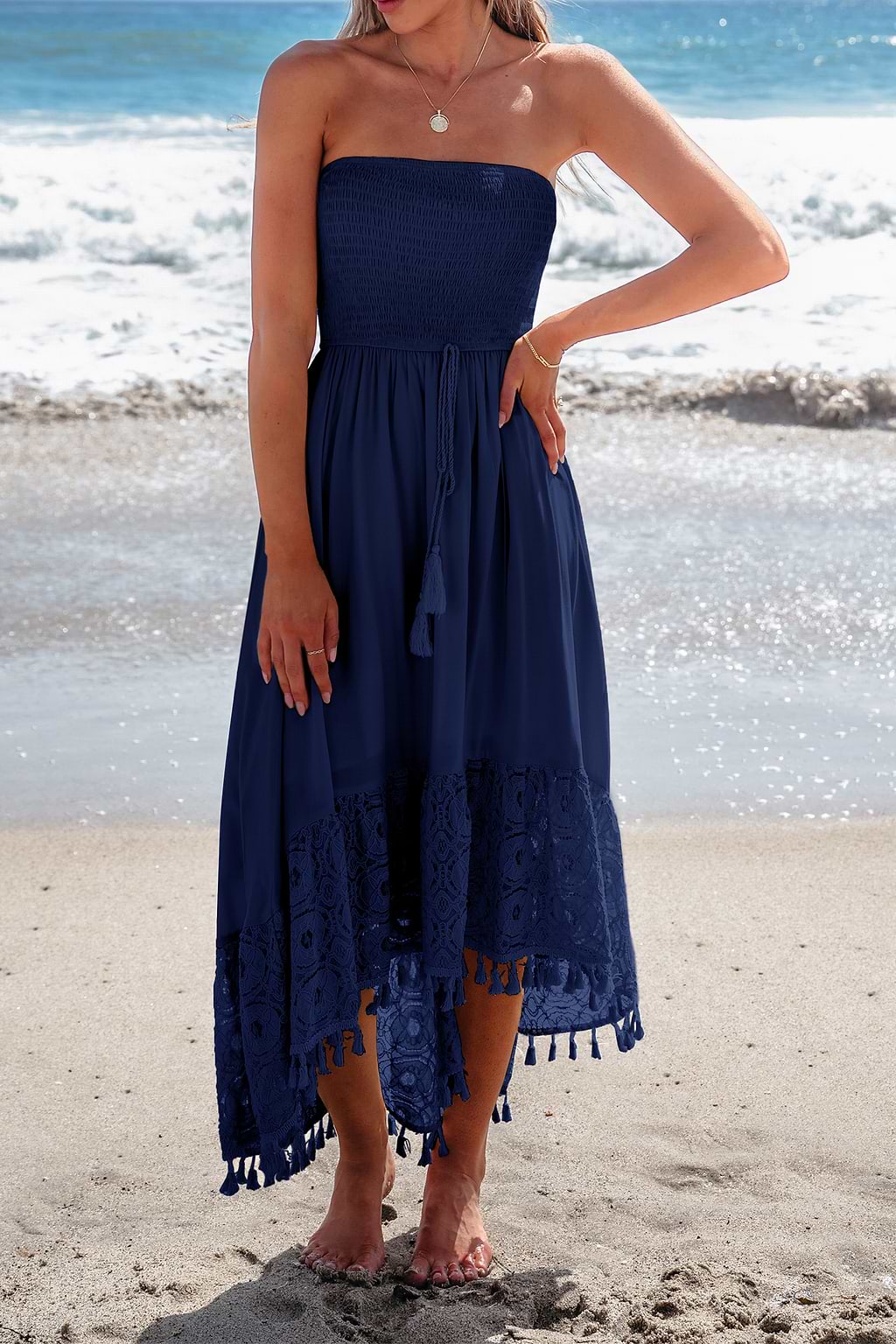 No Strings Attached Navy Midi Dress