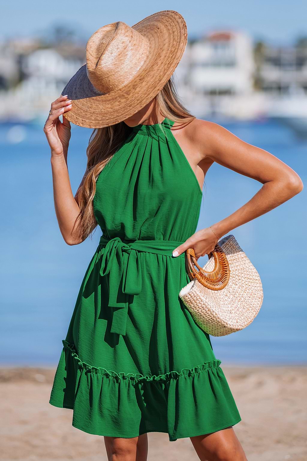 Arabella Green Mini Dress