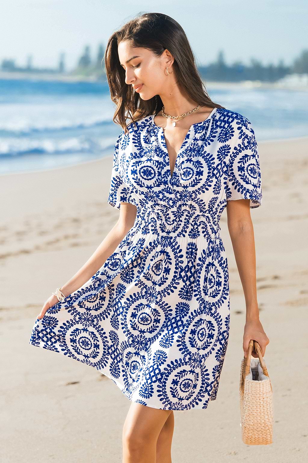 Jade Ornate Mini Dress