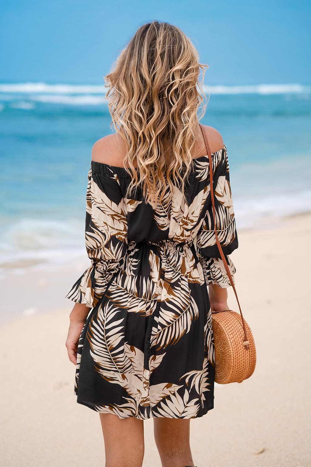 Tiki Sunset Tropical Mini Dress