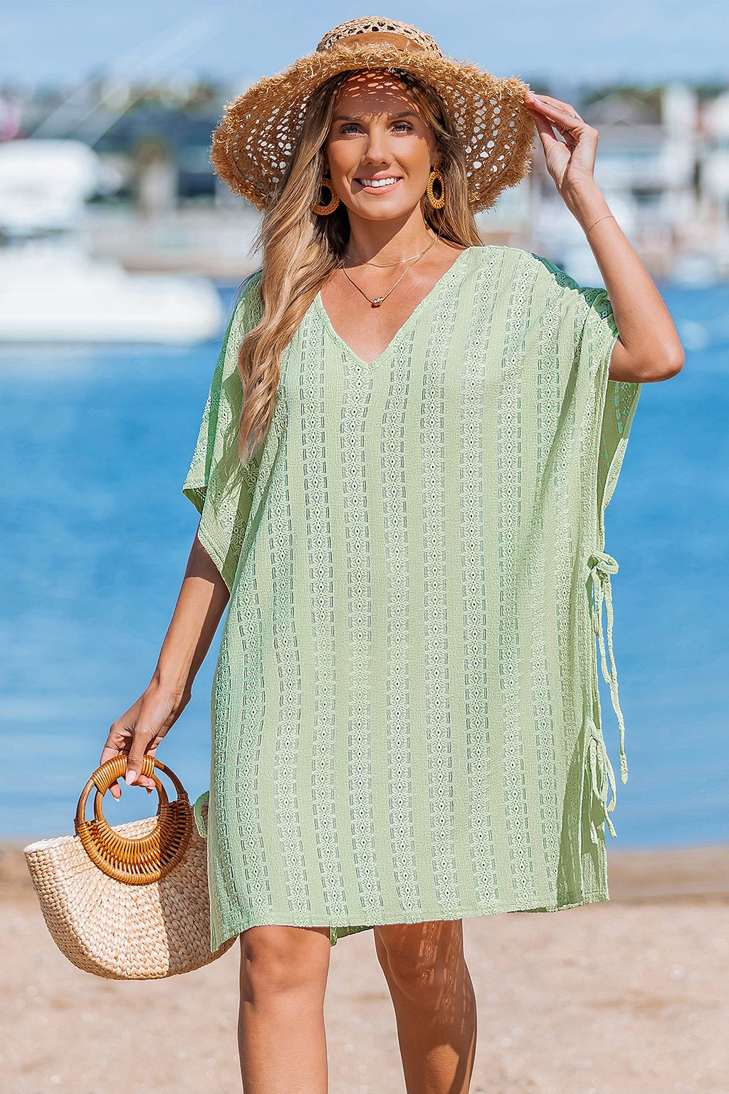 Spring Fling Green Cover-Up Mini Dress