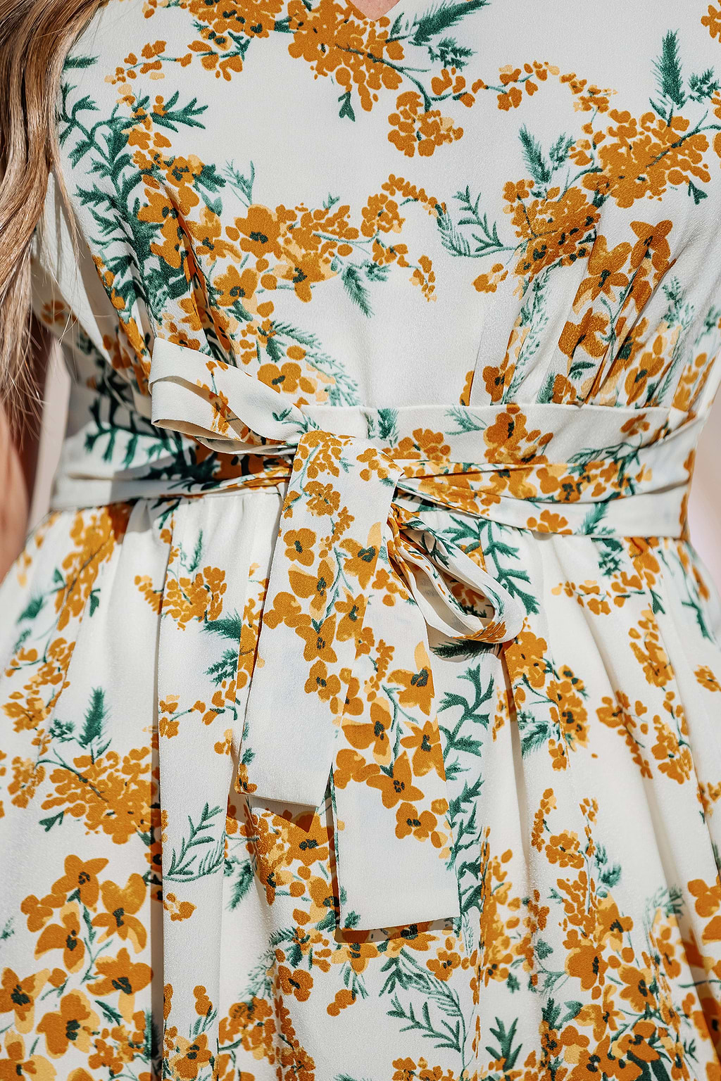 Sunlit Wildflowers Floral Mini Dress