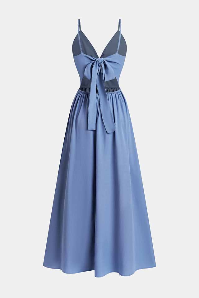 blue one shoulder long sleeve dress Ruffled One Shoulder Neckline Column Dress Blue main image 1