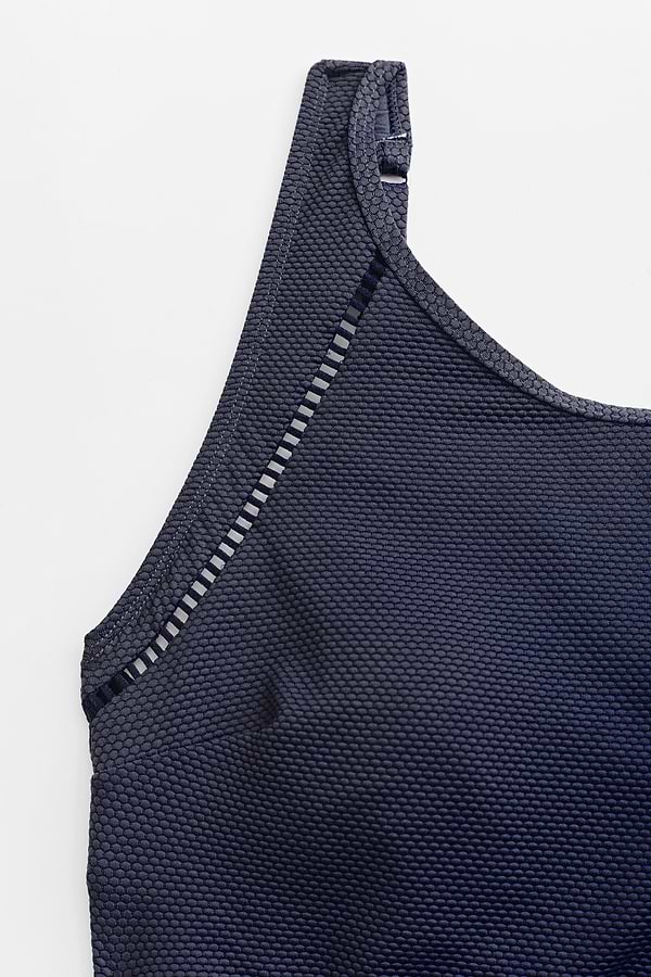 Navy Tummy Control Micro Cutout One-Piece