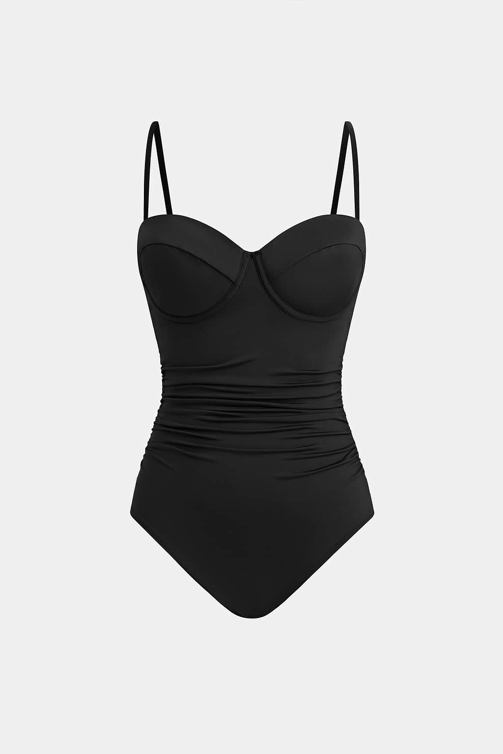 Maillot de bain une pièce noir amincissant et sculptant