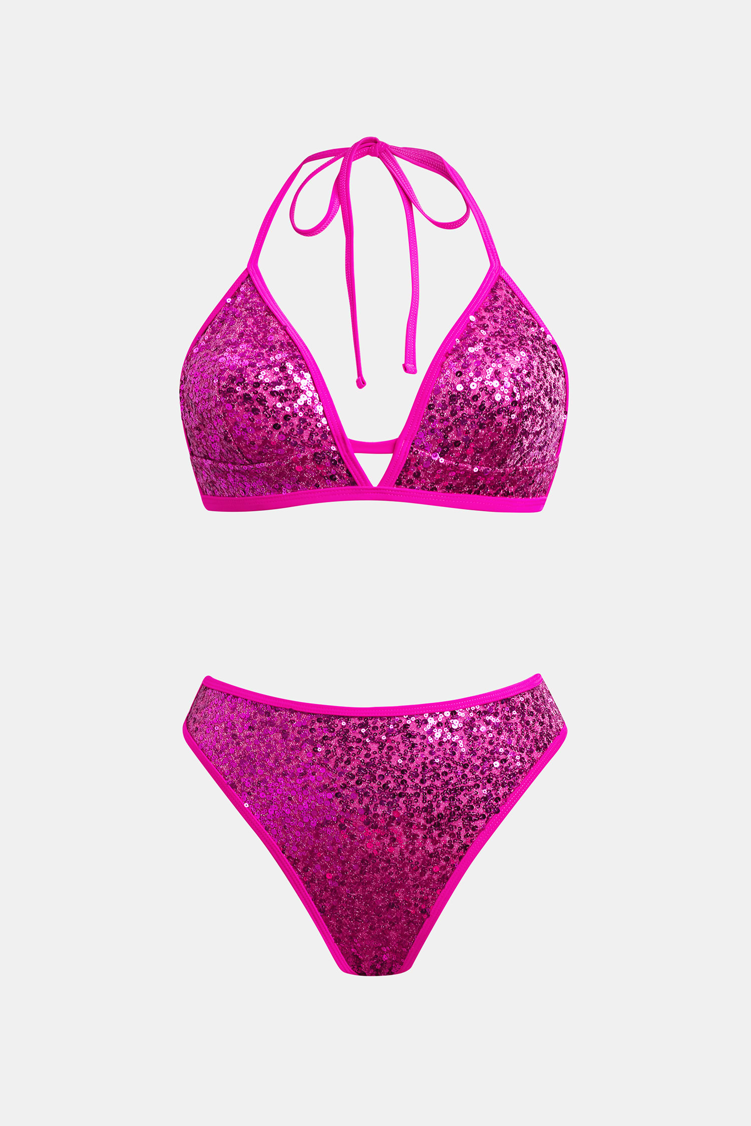 送関込【CUPSHE】スウィートトゥース ピンク ビキニセット Starlit Waters Pink Bikini Set