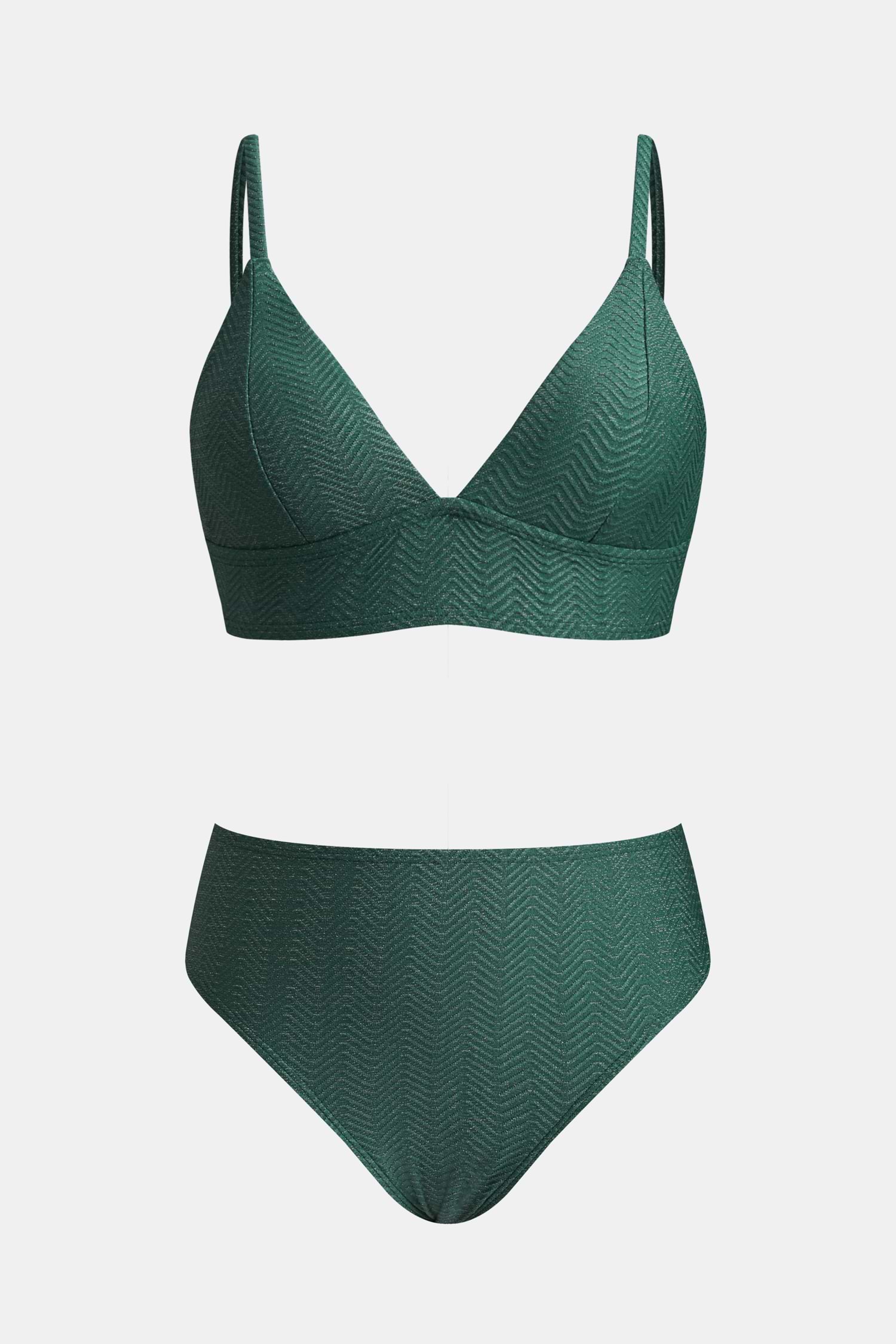 【ARENA】green wave bikini set Green Wave V-Neck Bralette & Mid Rise Hipster Bikini Set
