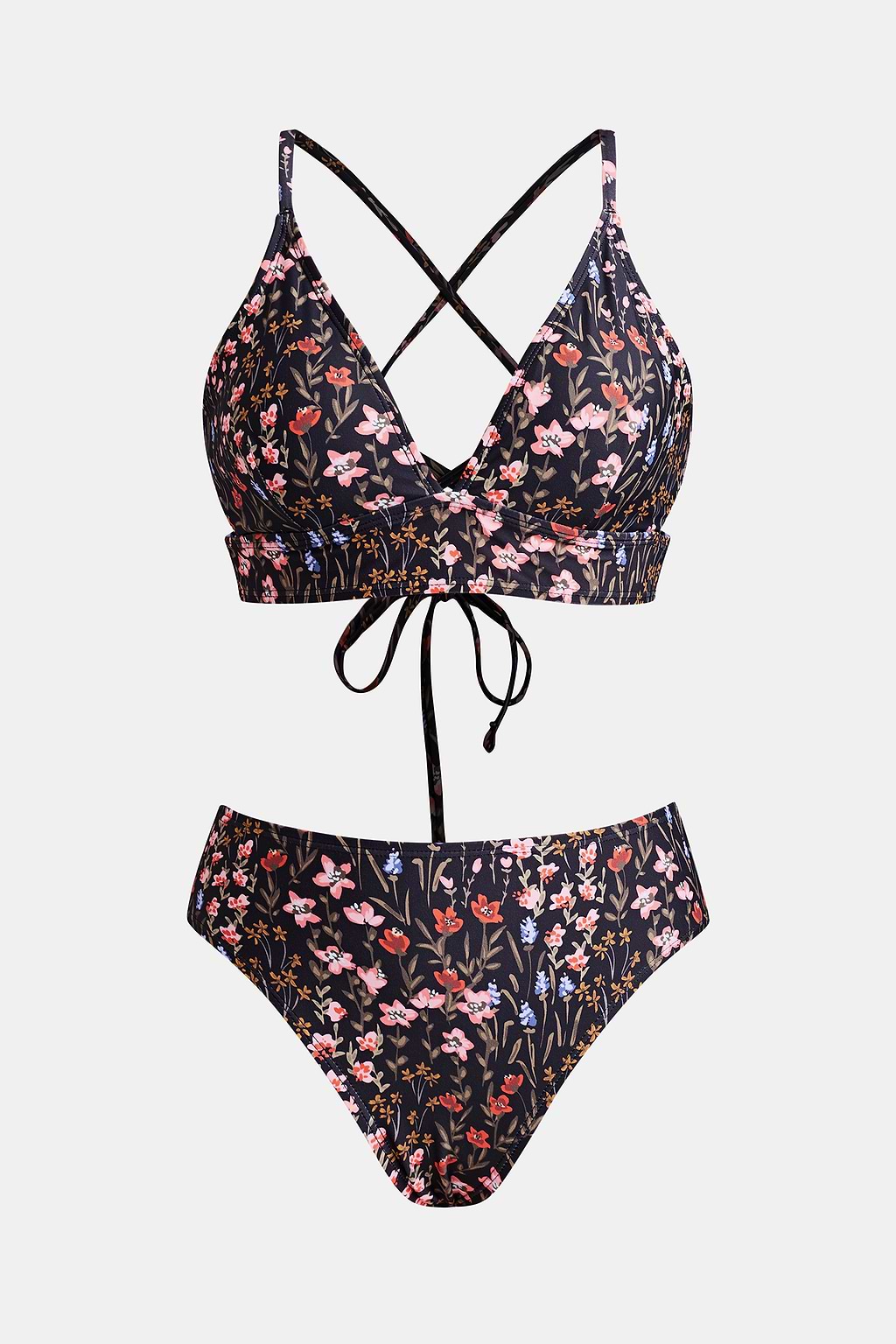 Garden Meadows V-Neck Bralette & Mid Rise Hipster Bikini Set