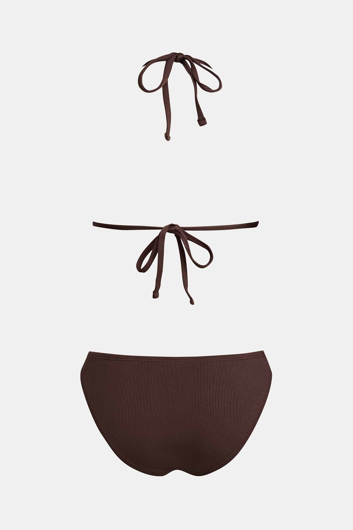 関税負担なし◆CUPSHE◆Sculptural Muse Brown ビキニセット Sculptural Muse Brown Bikini Set