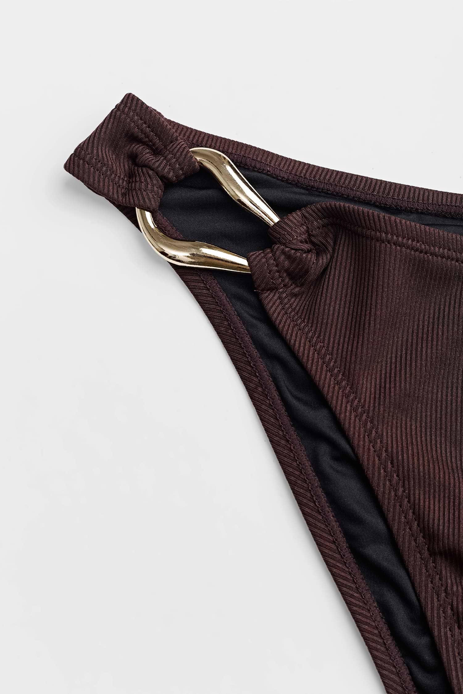 【リングがセクシー】CUPSHE Sculptural Muse Brown Bikini Set Sculptural Muse Brown Bikini Set