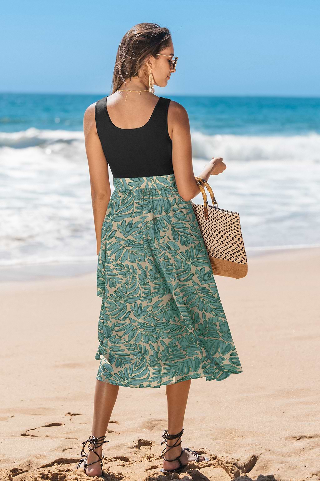 Dare to Flourish Tropical Midi Dress