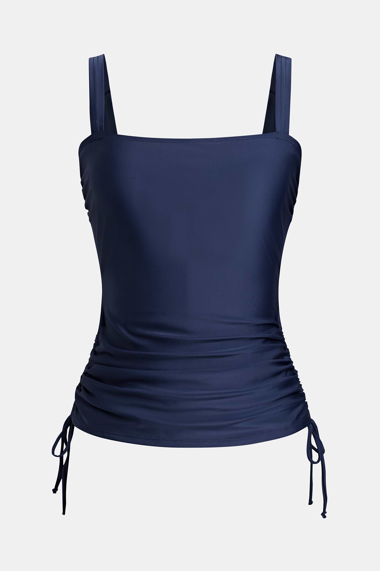Blue Blooms Ruched Tankini Top & Bottoms Set