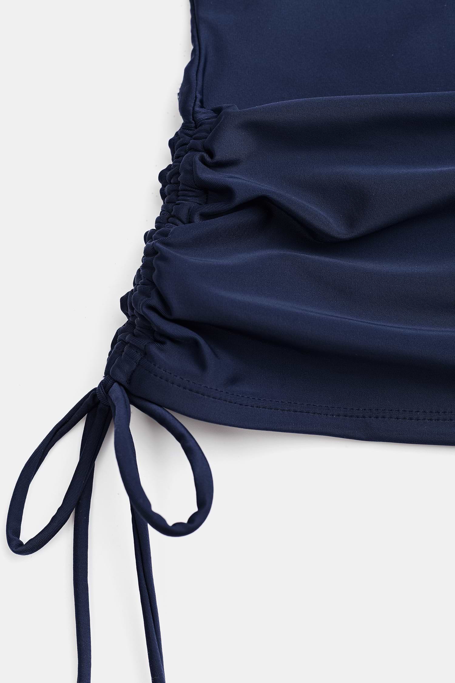 Blue Blooms Ruched Tankini Top & Bottoms Set