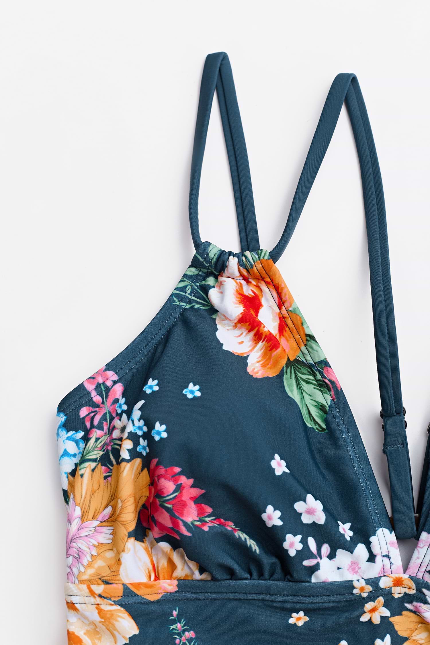 Tropical Floral Cutout One-Piece