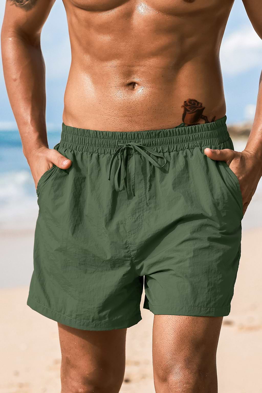 Grüne Herren-Badehose