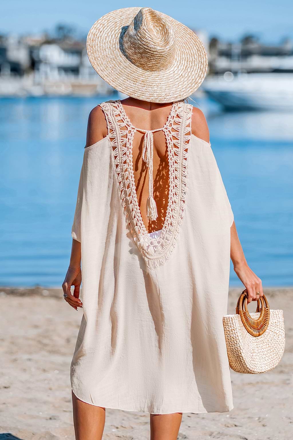 Beachside Glow Beige Cover-Up Dress