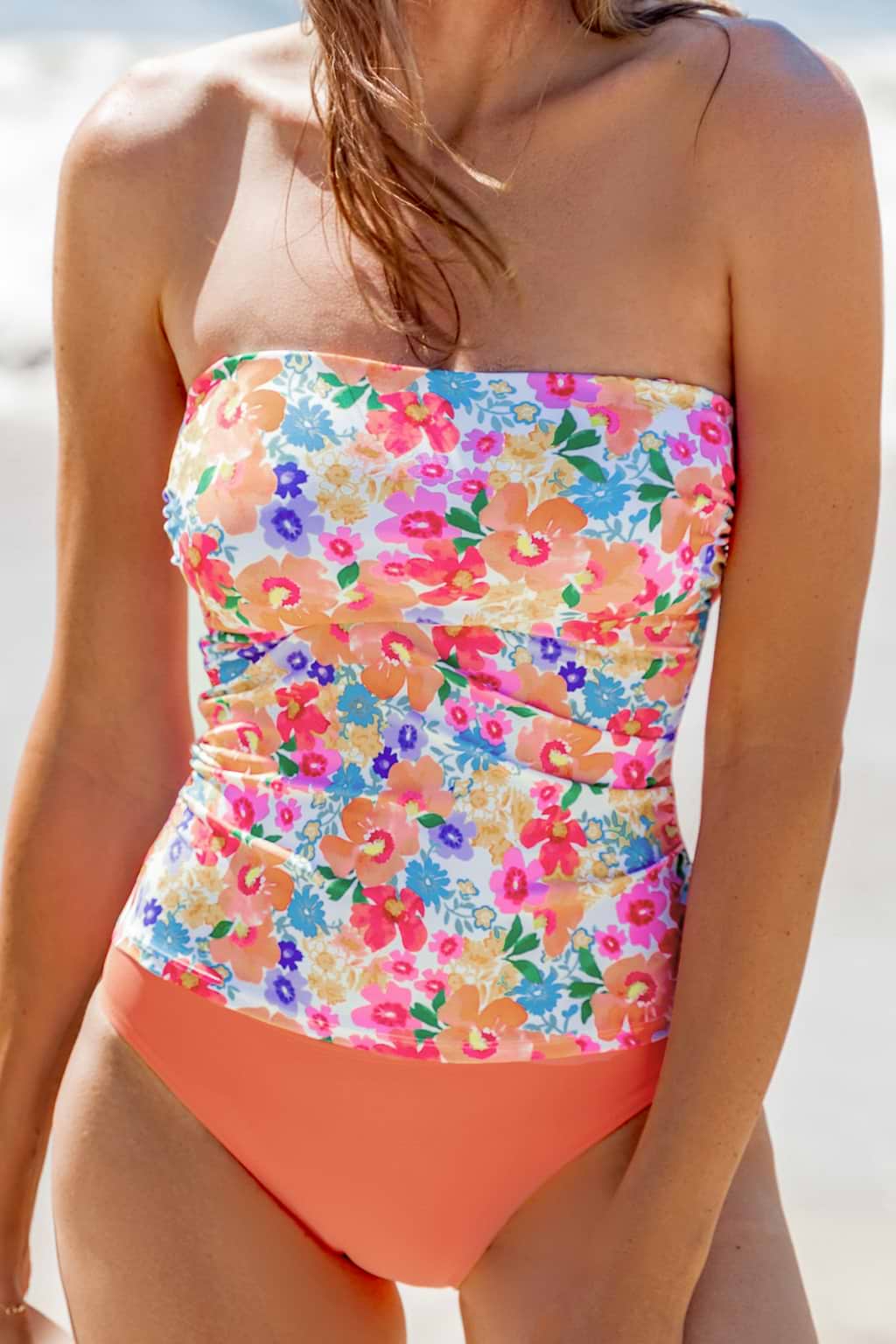 Floral Convertible Tankini Top
