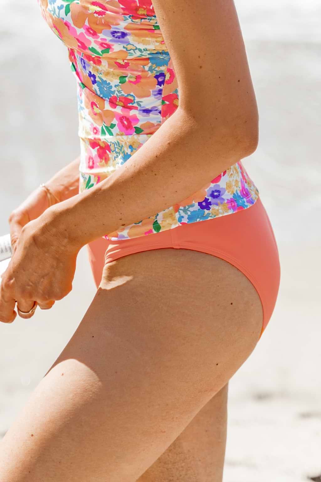 Orange Standard-Rise Bikini Bottoms