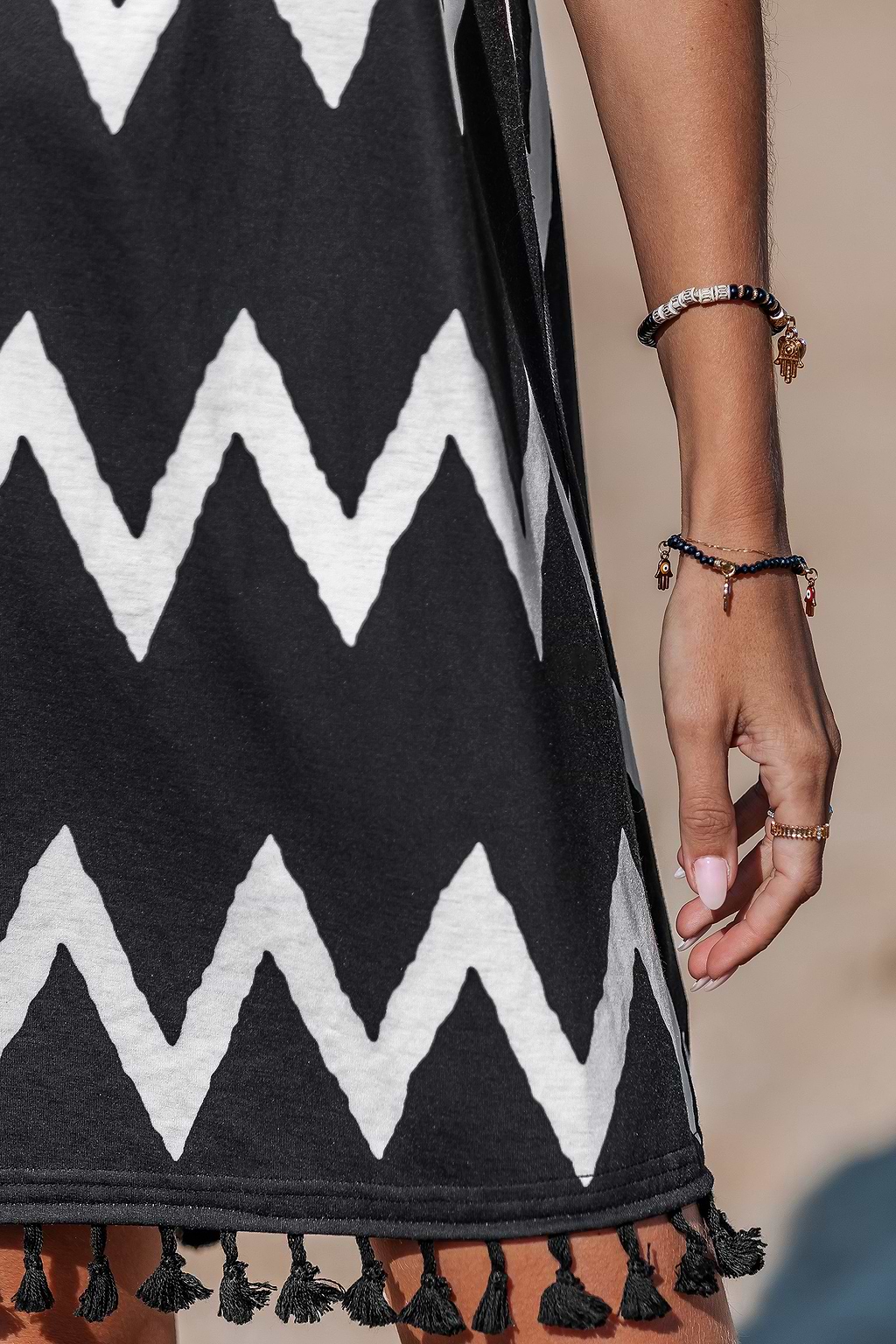 Sharp Angles Chevron Mini Dress