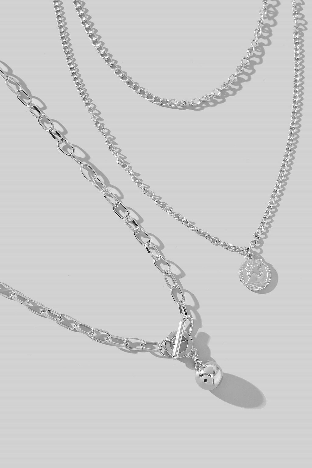 Moonbeam Layers Silver-Tone Necklace Set