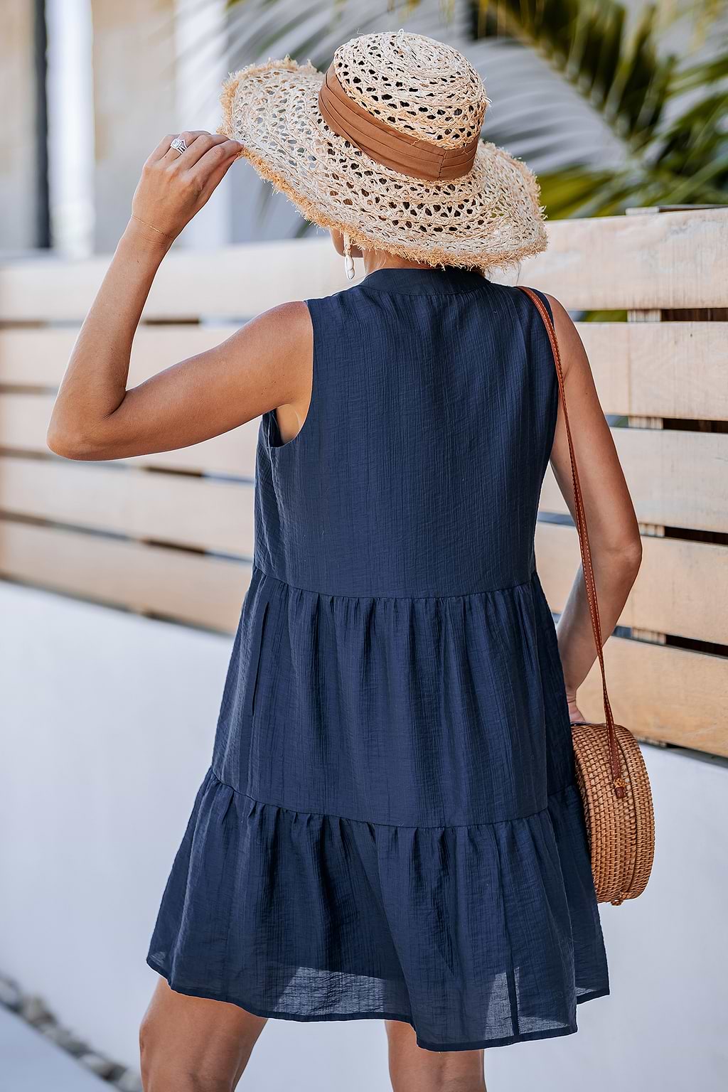 Nautical Twirl Navy Mini Dress