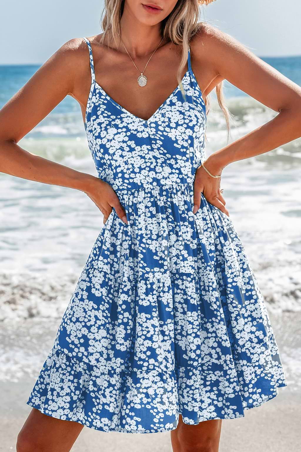 Rustic Daisy Floral Mini Dress