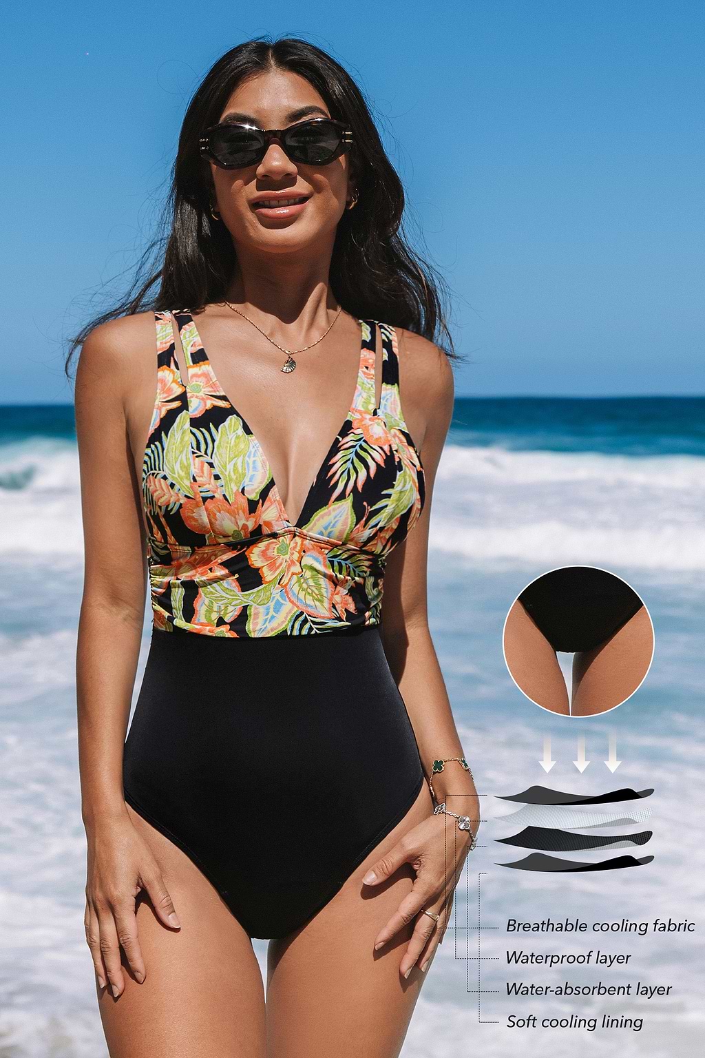 Island Vibes Tropical Period One-Piece Swimsuit