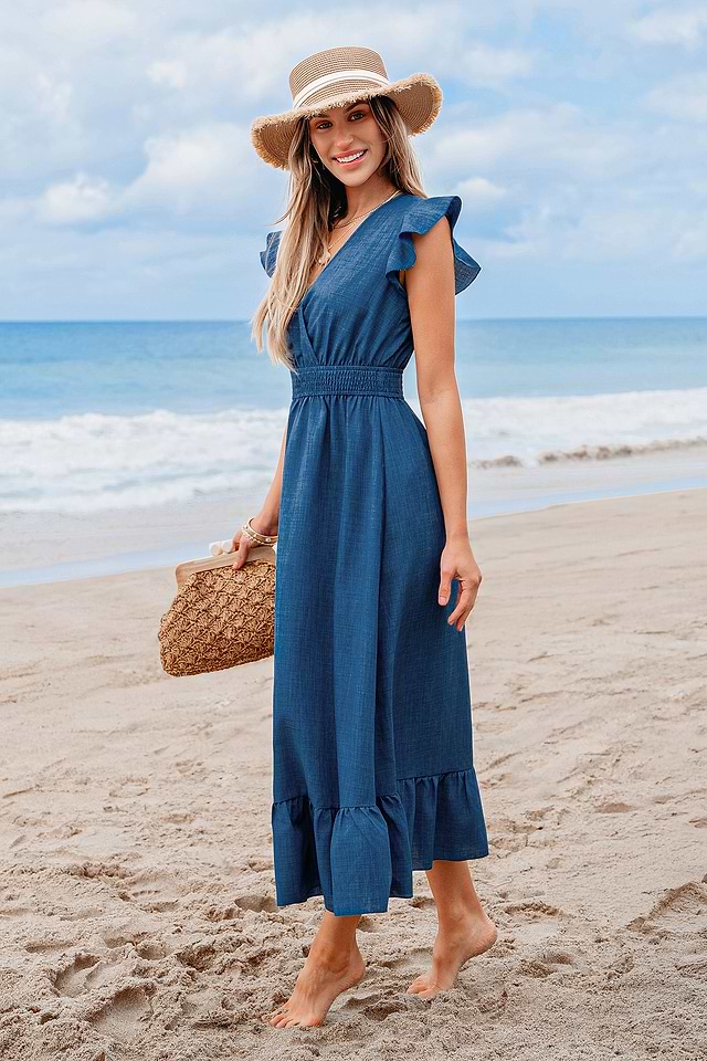 flowy sleeve midi dress Black Knit Flowy Midi Dress XS