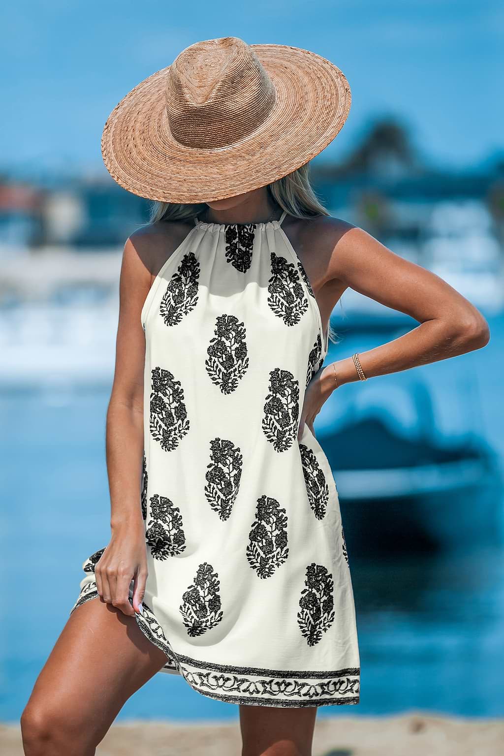 Coastal Breeze Boho Mini Dress