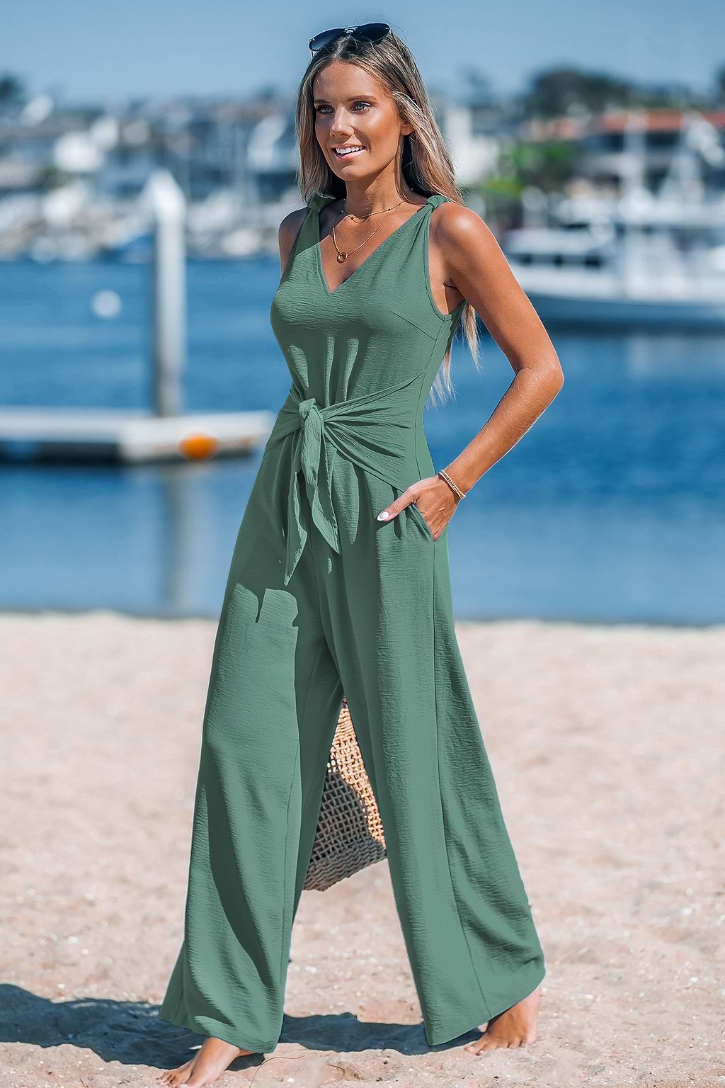 Ivy Escape Green Jumpsuit