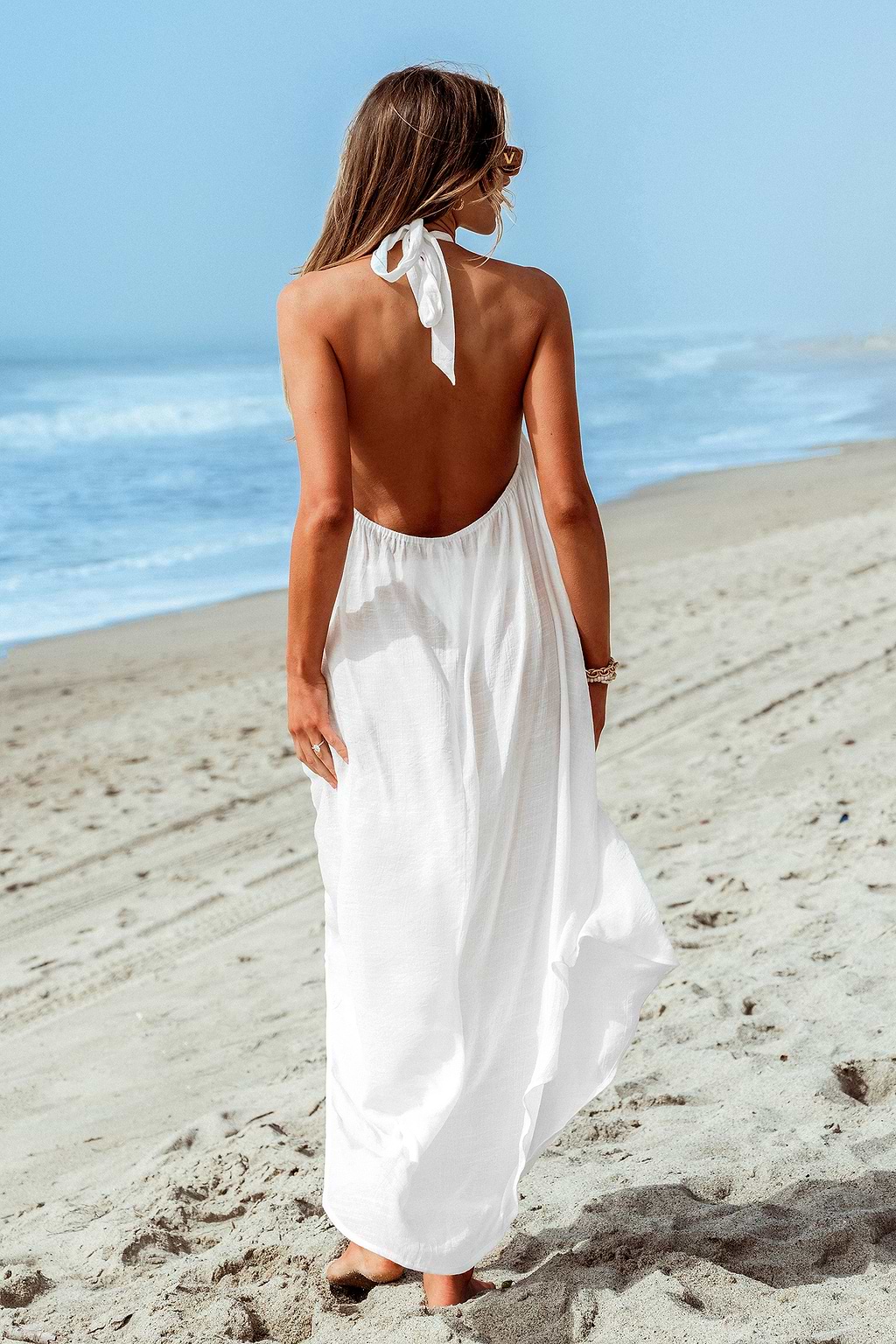 Abito lungo bianco Graceful Retreat Cover-Up