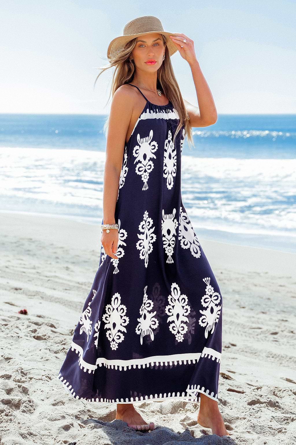 Bohemian Charm Ornate Maxi Dress