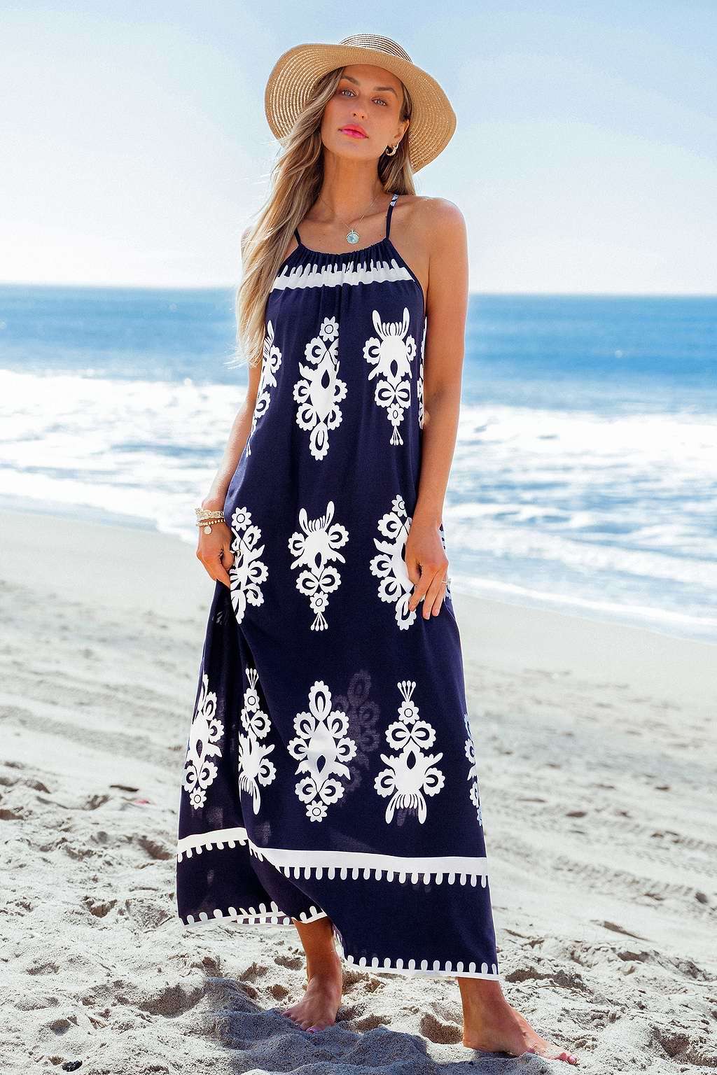 Bohemian Charm Ornate Maxi Dress