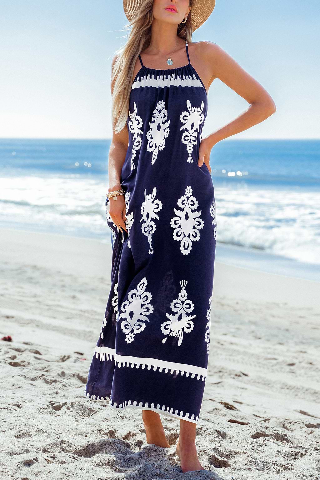 Bohemian Charm Ornate Maxi Dress