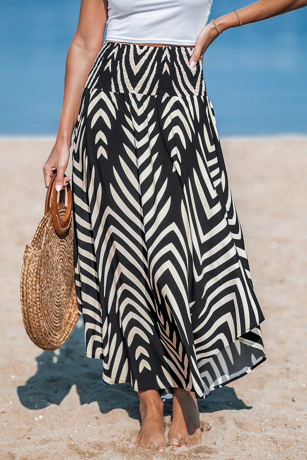 Endless Breeze Abstract Maxi Skirt