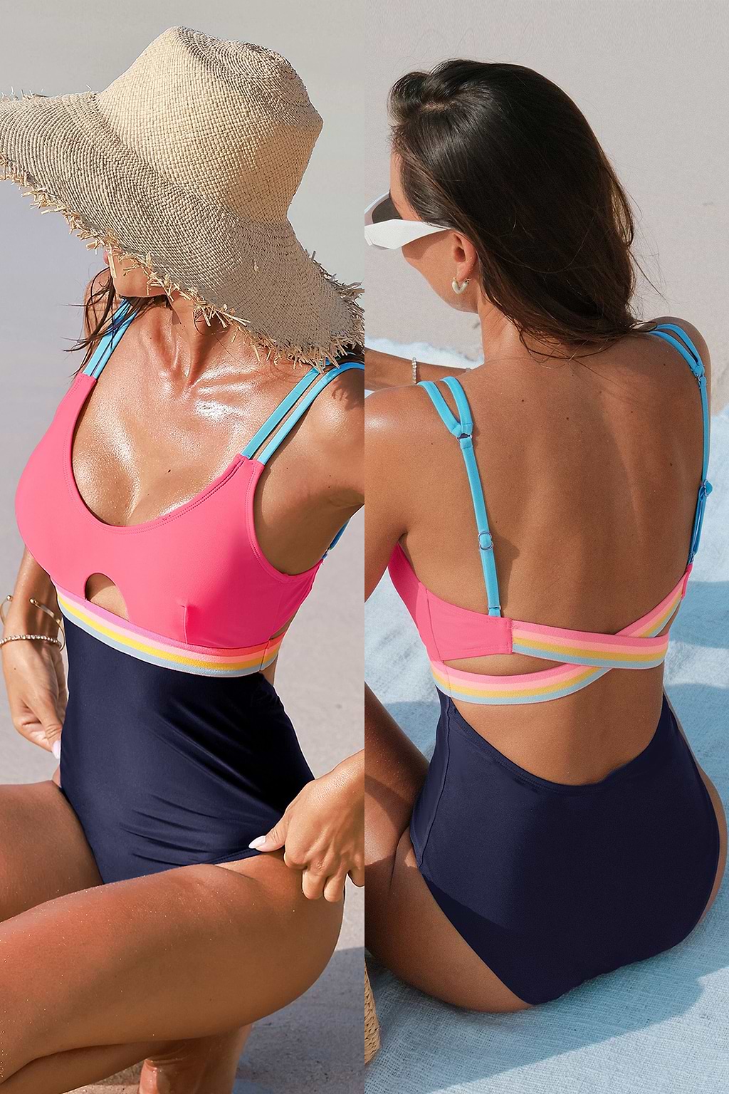 Candy Flare Colorblock One-Piece Swimsuit