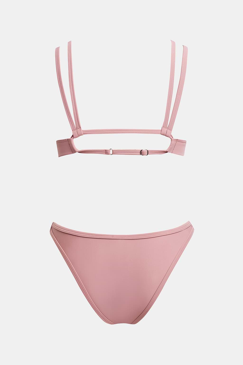 Glistening Bonfire Pink Bikini Set