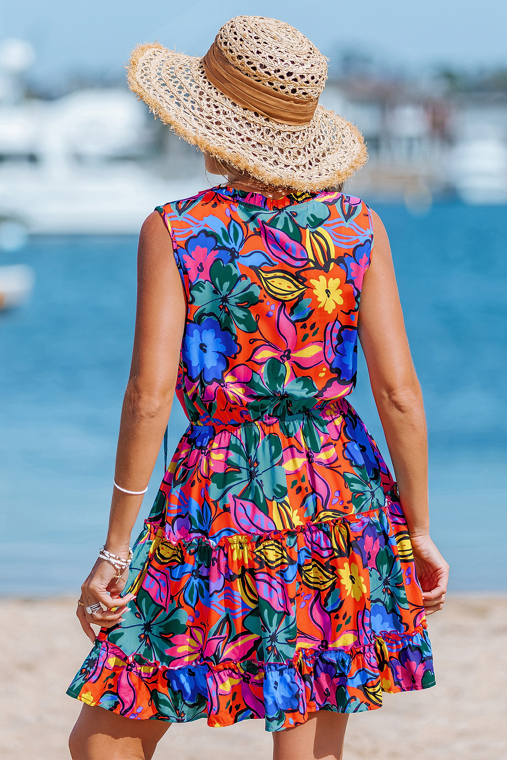 Painted Petals Floral Mini Dress