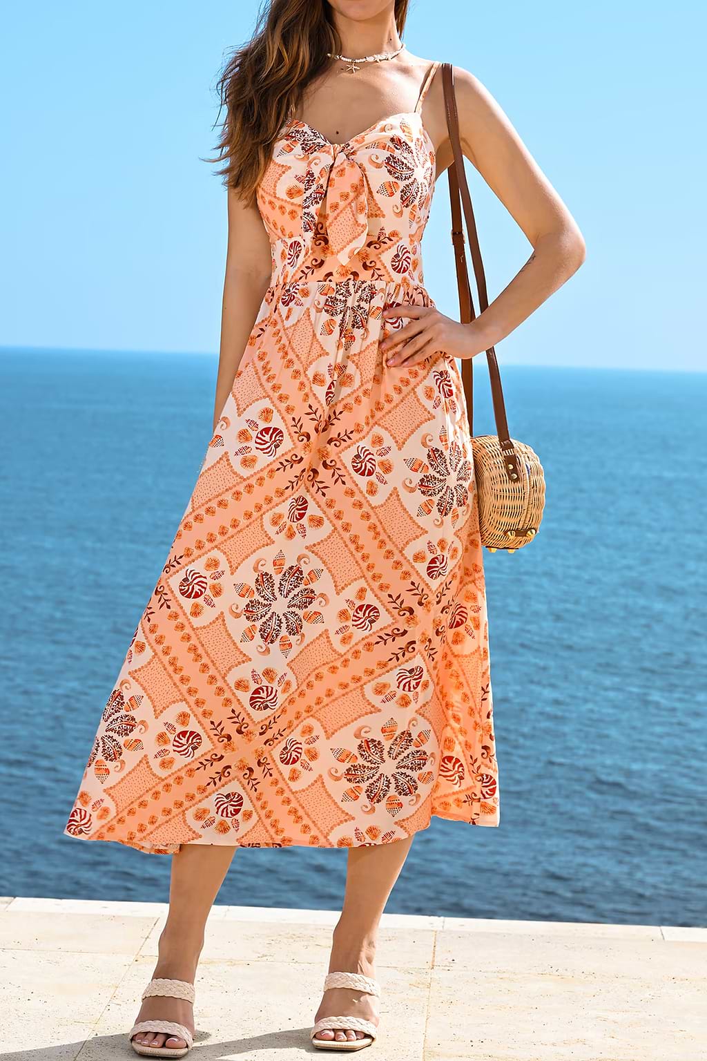 Beachcombing Seashell Maxi Dress