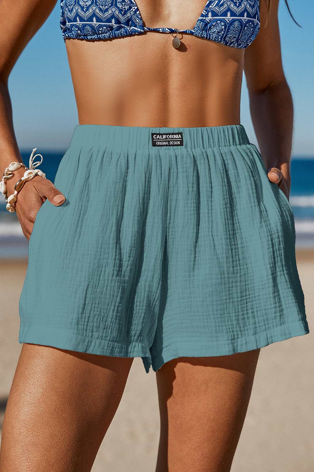 Classic Boxer Blue Cover-Up Shorts