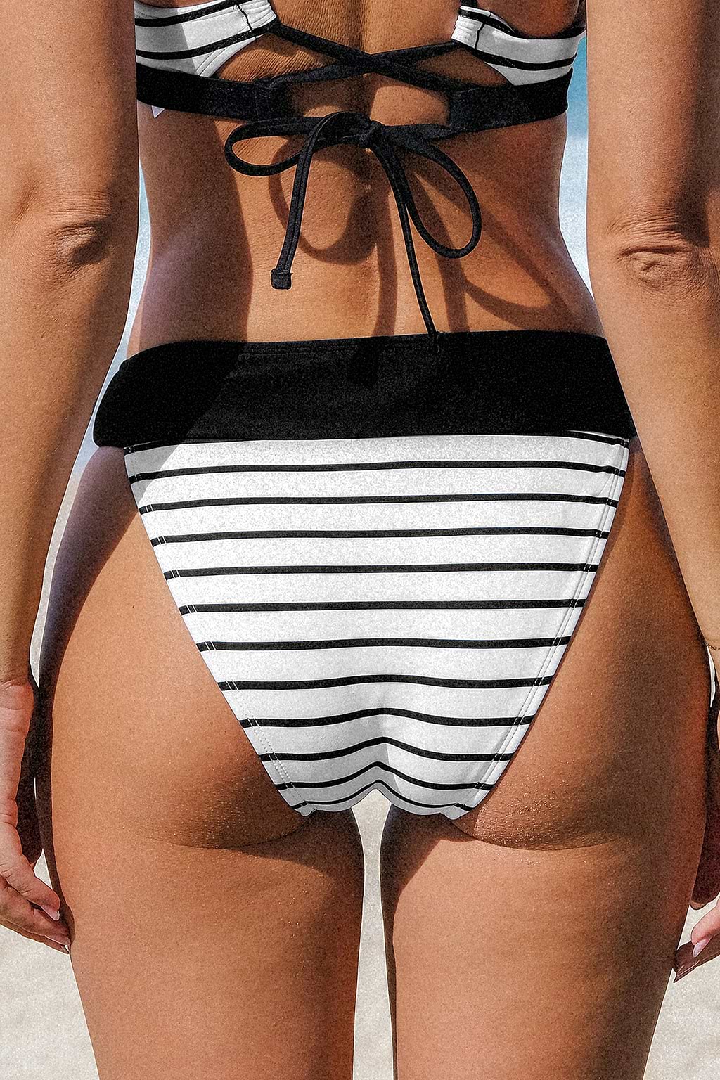 Classic Striped Standard Rise Bikini Bottoms