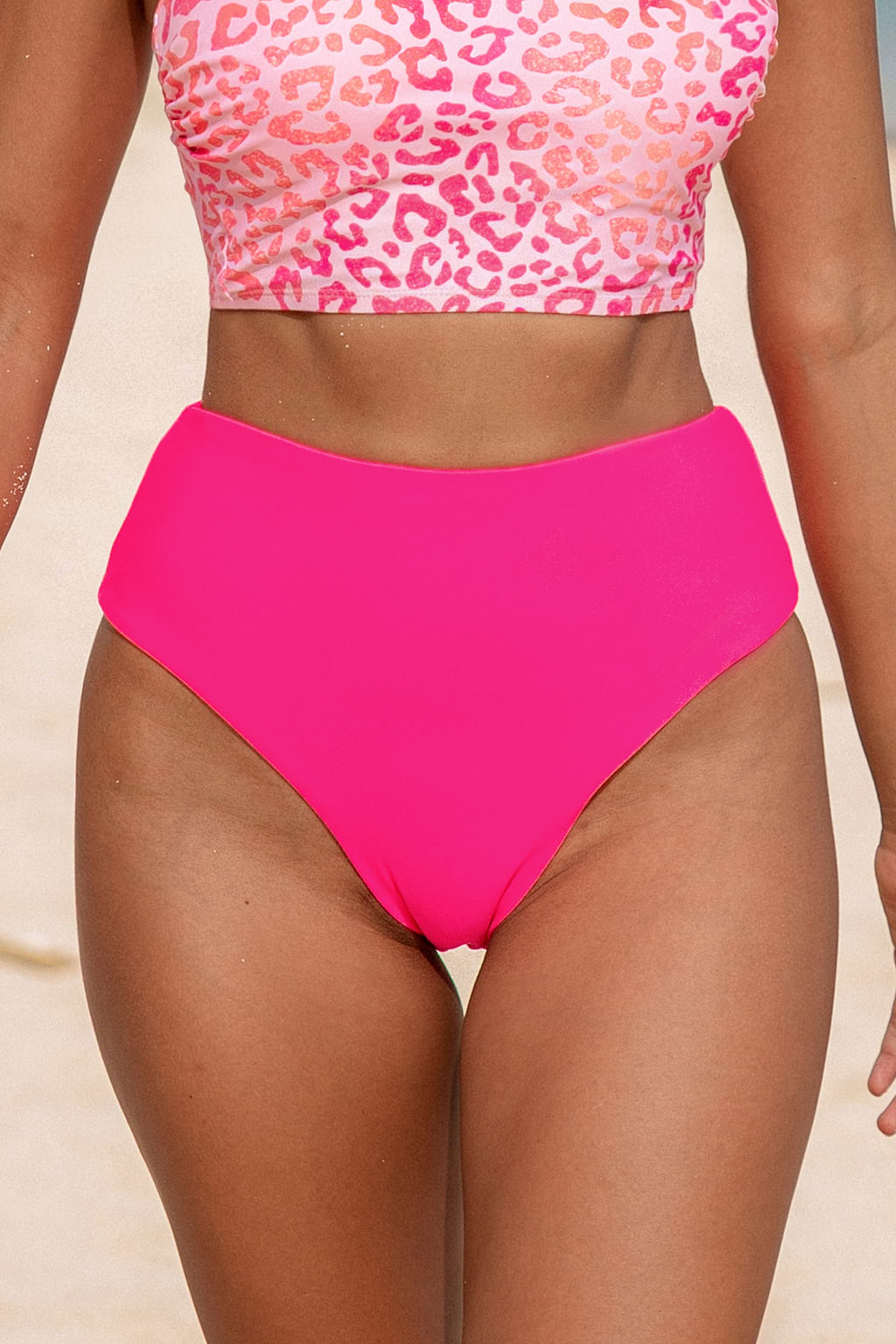 Pink Leopard Reversible Bikini Bottoms