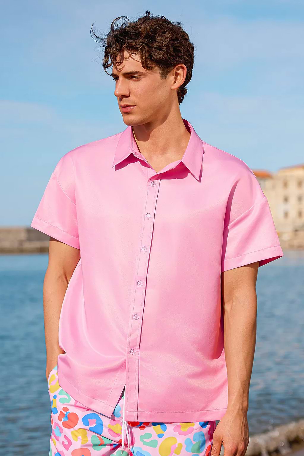 Blurred Horizon Pink Shirt